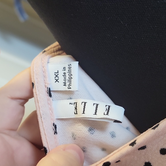 Pink Polka Dot Empire Waist Blouse - Picture 4 of 6